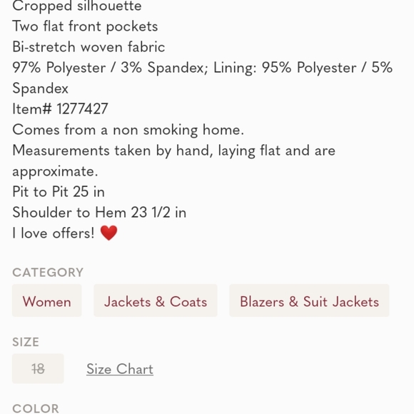 NWT Eloquii Bow Crop Blazer Jacket - Picture 8 of 8